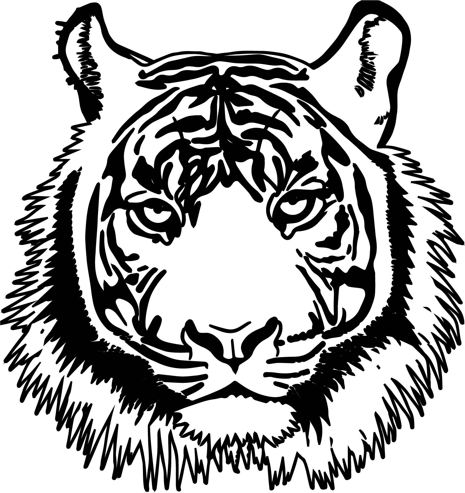 1480x1571 Tiger Realistic Head Coloring