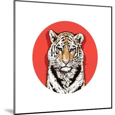 400x400 Graphic Color Drawing Of A Bengal Tiger Wildlife Big Cat Art