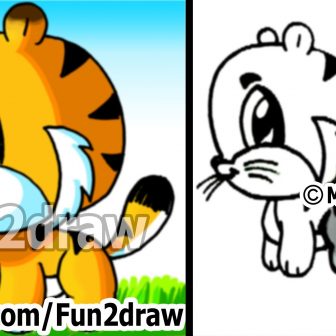 336x336 How To Draw A Tiger Paw Print For Kids Face Easy Step