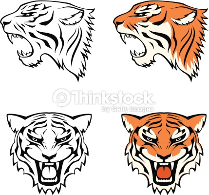 429x400 Tigres Clipart Side Profile