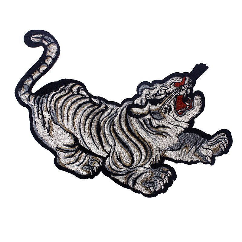 800x800 Large Tiger Roaring Embroidery Applique Back Patches