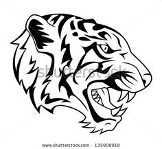 236x217 The Top Roaring Tiger Head Tattoo Drawing Images Tiger Head