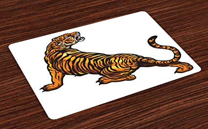 425x265 Lunarable Tattoo Place Mats Set Of Drawing