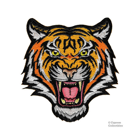 570x570 Bengal Tiger Patch Embroidered Iron On Jungle Safari Souvenir Wild