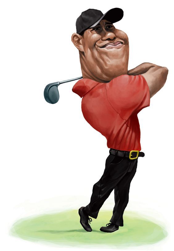 564x813 Tiger Woods Caricatures In Caricature, Celebrity