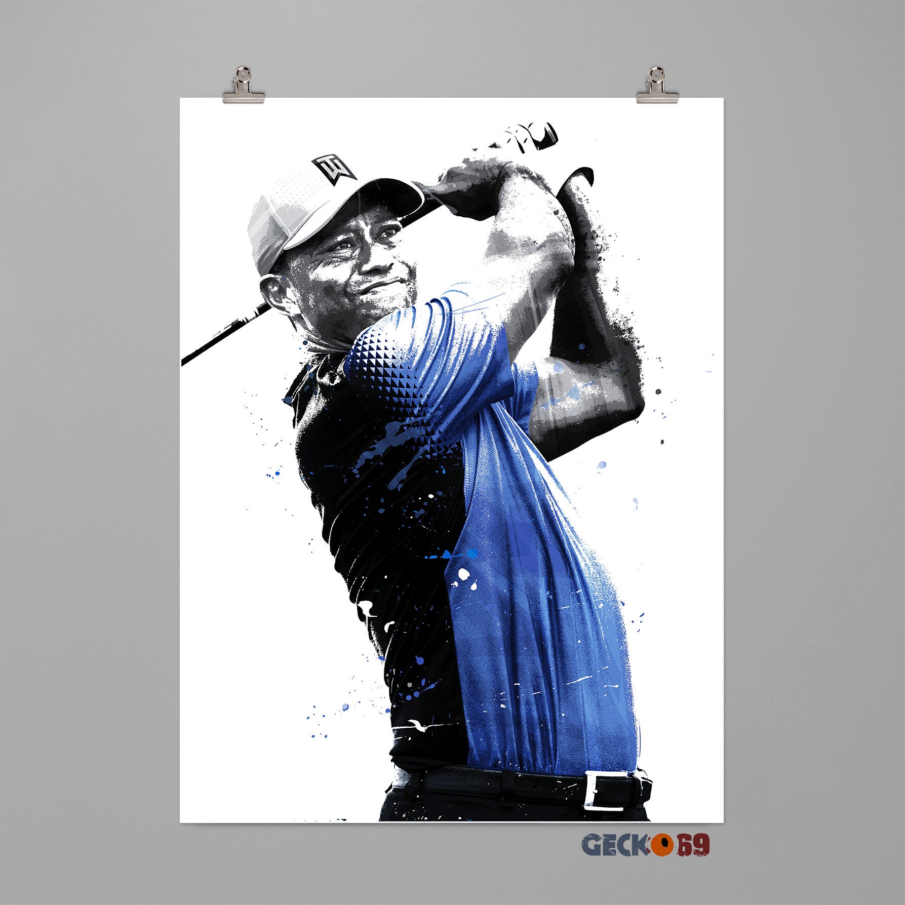 1787x1787 tiger woods poster golf poster print sports wall art dorm etsy