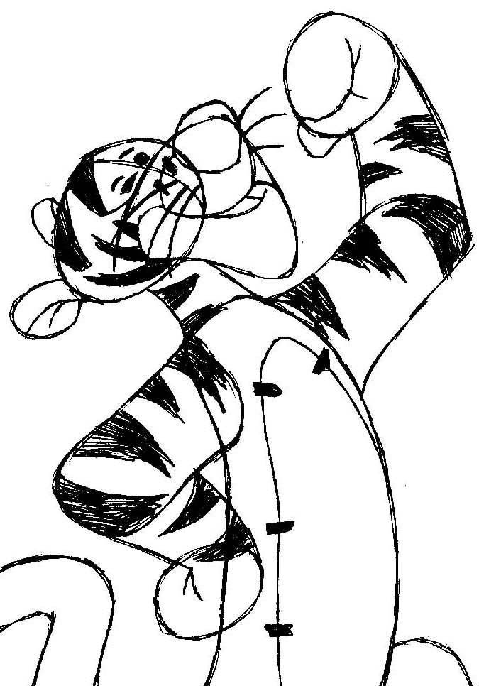 675x966 How To Draw Tigger From Winnie The Pooh With Easy Steps How
