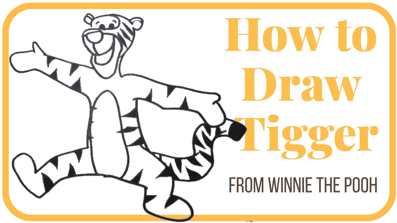 1280x720 How To Draw Tigger From Winnie The Pooh Easy Step