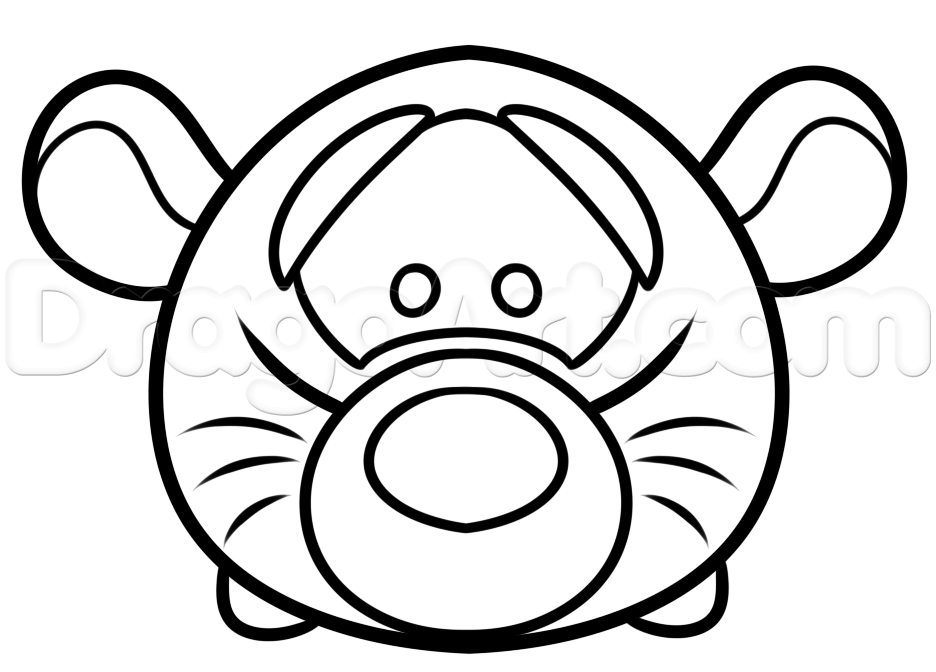 936x672 Step How To Draw Tsum Tsum Tigger