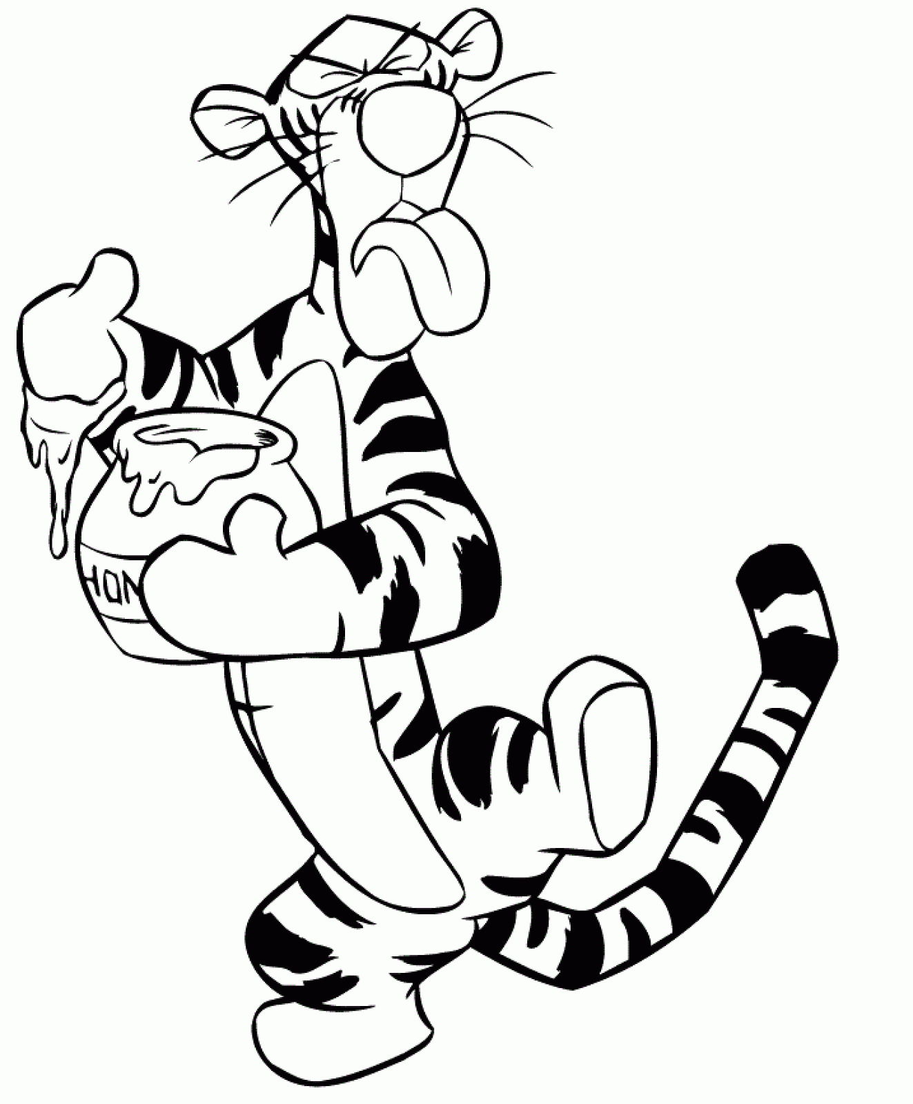 1323x1600 Tigger Coloring Pages