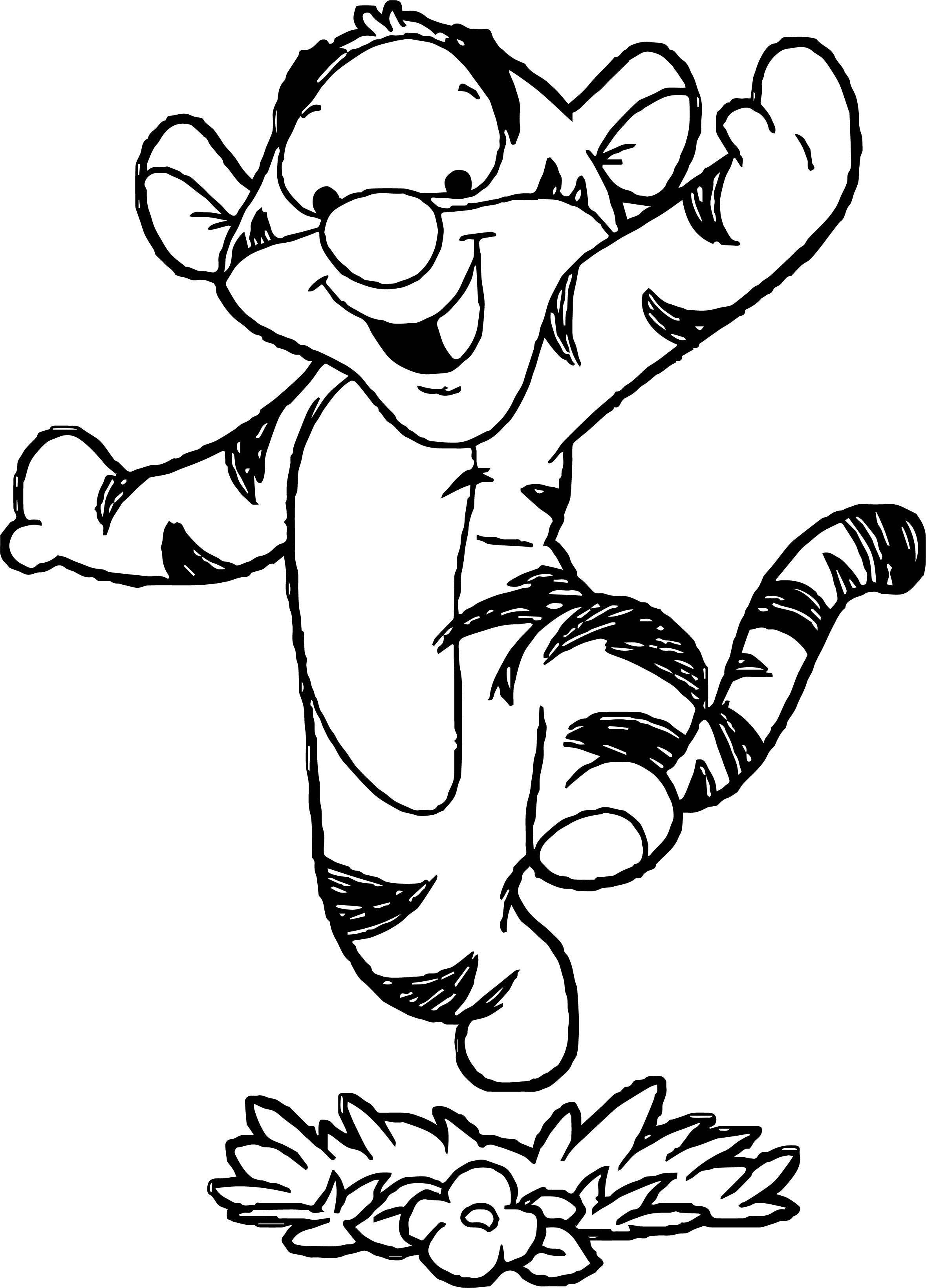 2358x3280 Cool Baby Tigger Funny Run Coloring