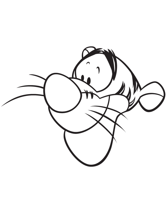 Tigger Line Drawing Free download on ClipArtMag