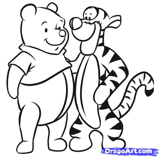 647x637 How To Draw Tigger And Pooh, Step