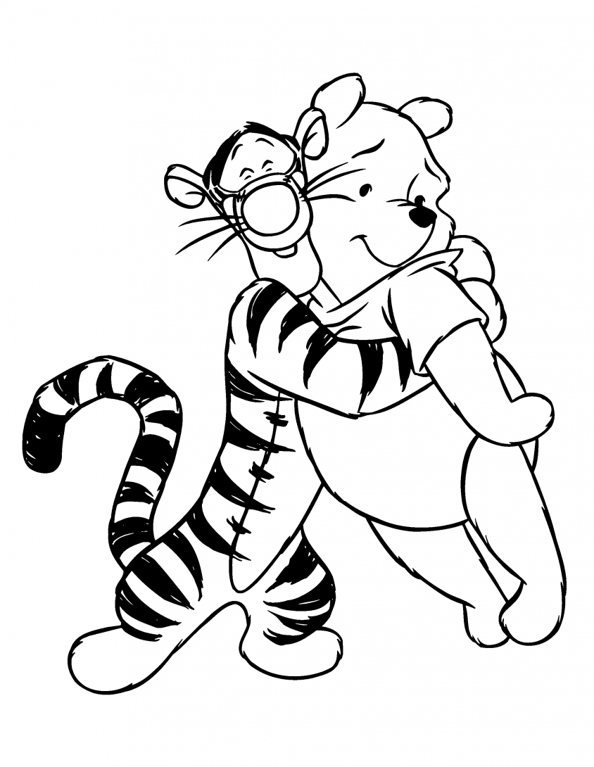 844x1090 Tigger Coloring