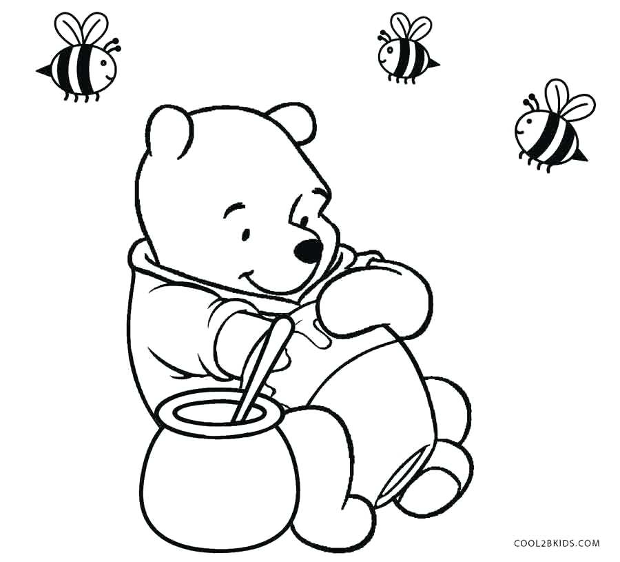 900x815 winnie coloring pages the pooh with honey coloring pages winnie