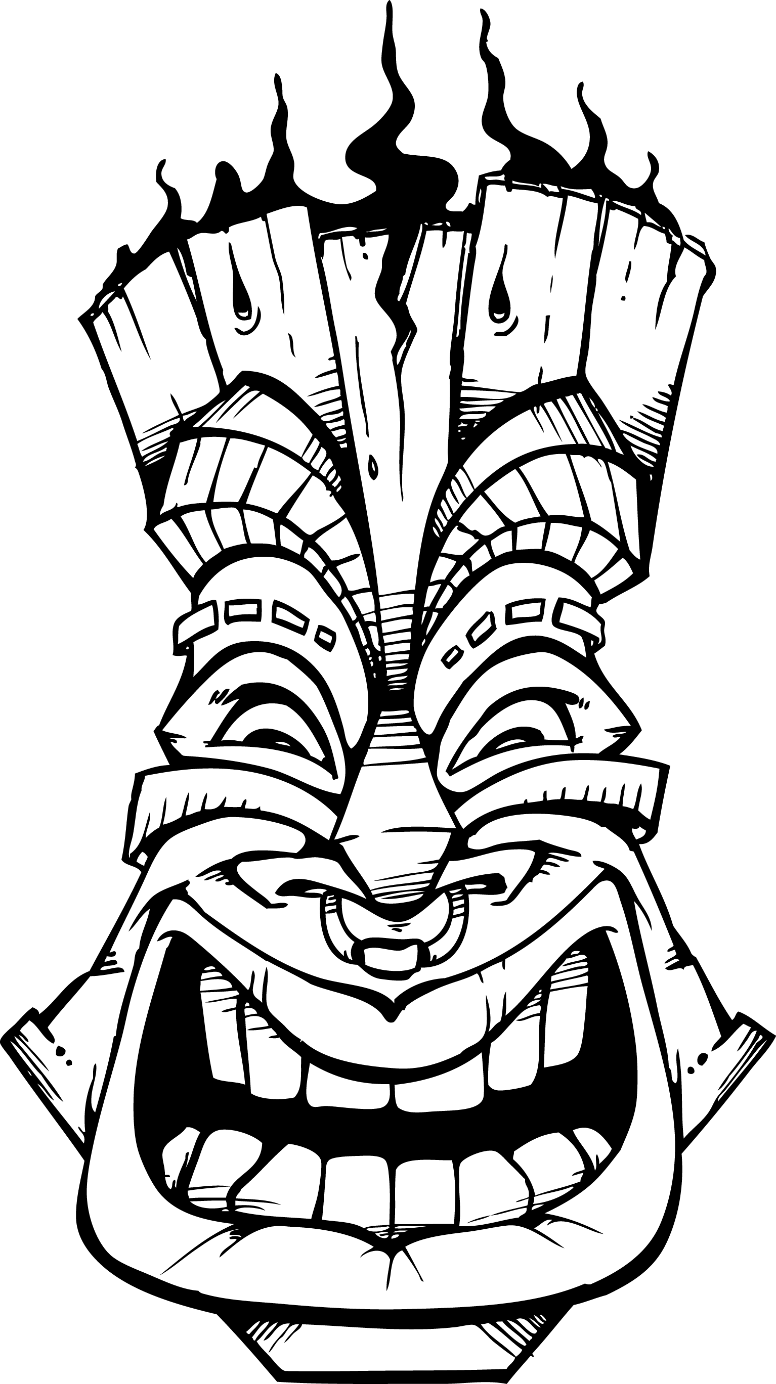 1534x2737 Collection Of Free Tiki Drawing Line Download On Ui Ex