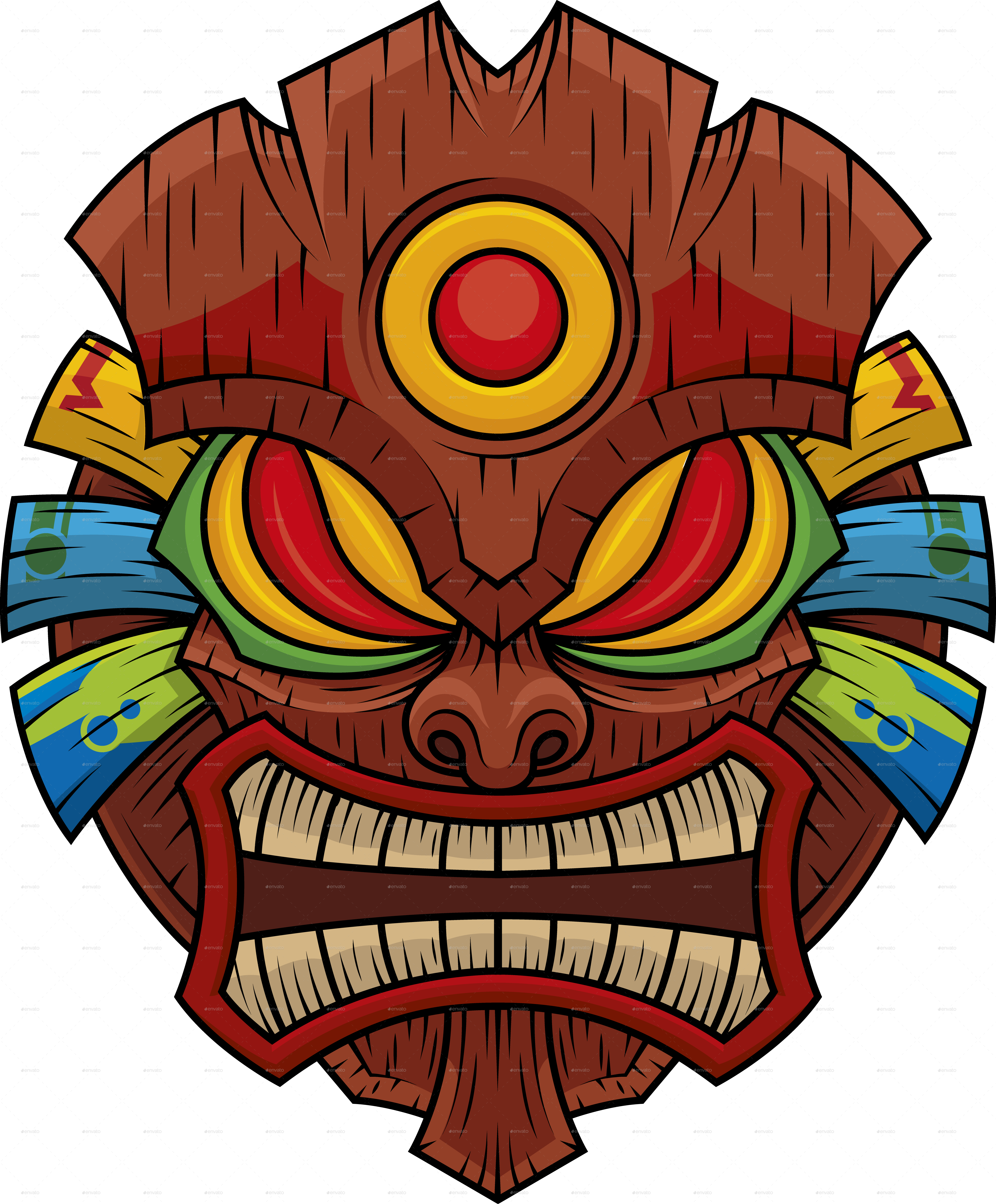 Tiki Drawing Free download on ClipArtMag