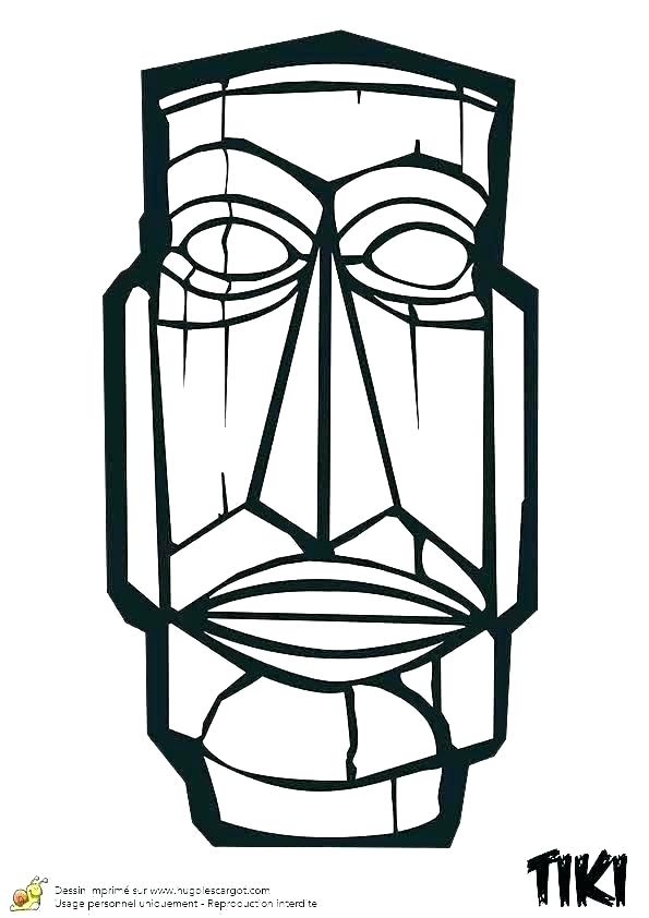 595x842 tiki coloring pages coloring pages printable home free tiki statue