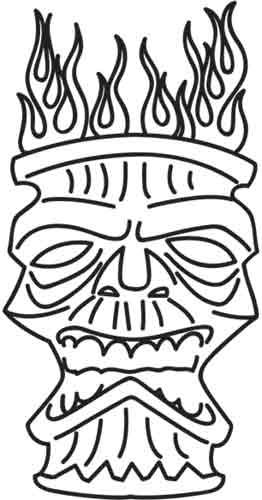 262x500 Tiki Mask Urban Threads Unique And Awesome Embroidery Designs