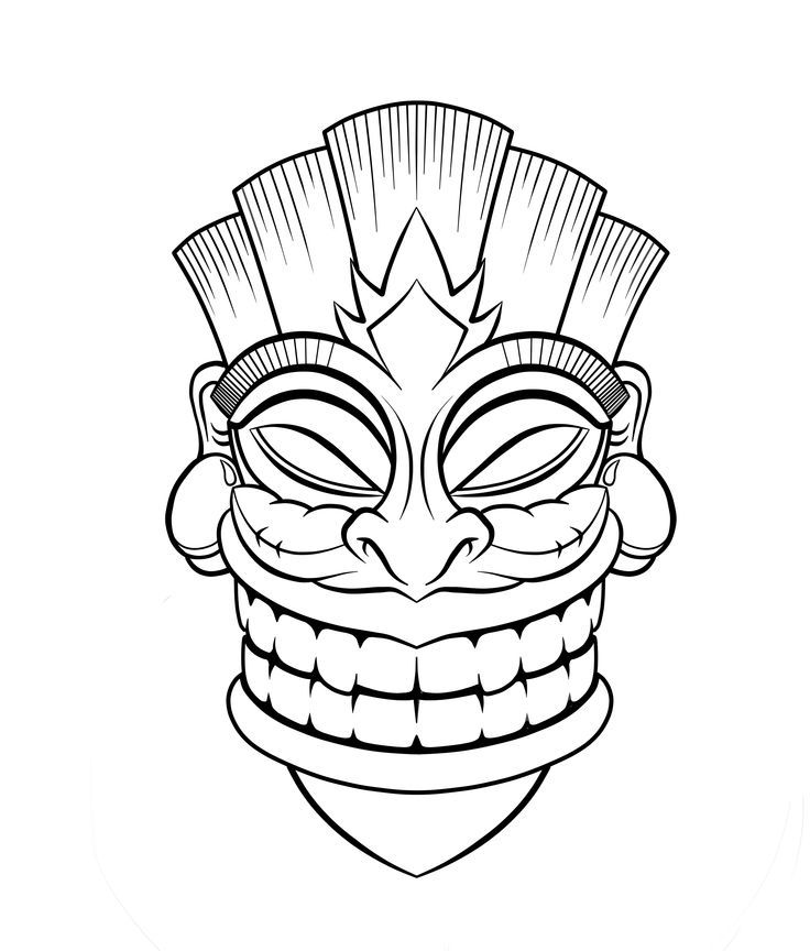 736x864 image result for tiki head drawings framework tiki tattoo