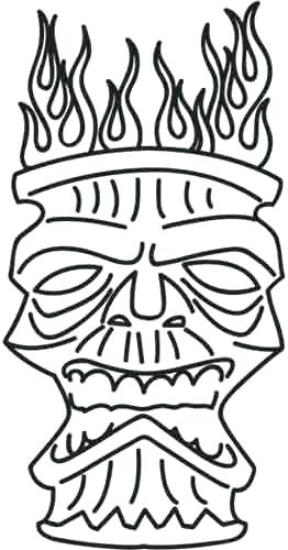 262x500 Tiki Mask Template