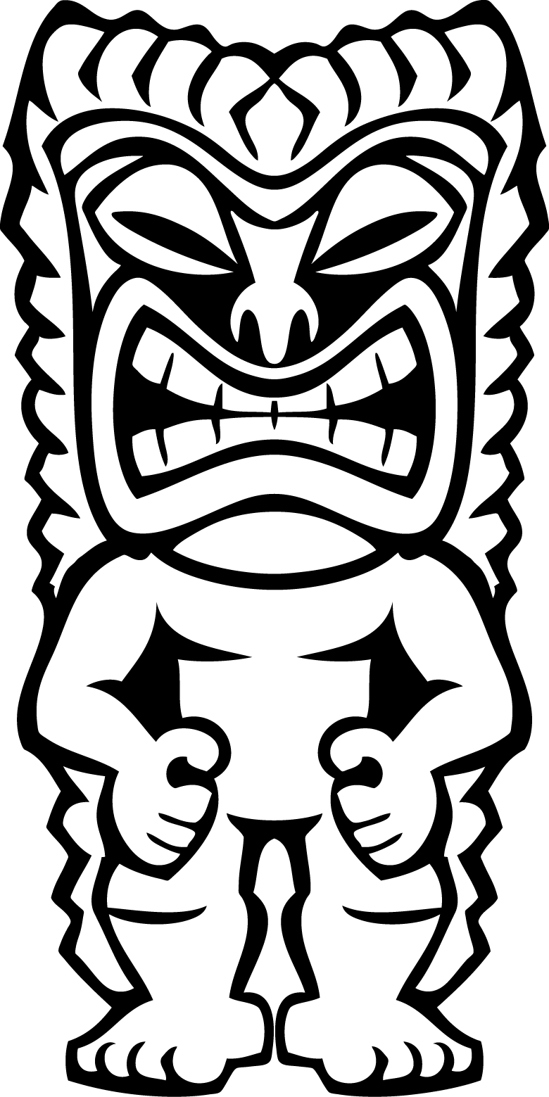 780x1559 Hawaiian Tiki Clip Art