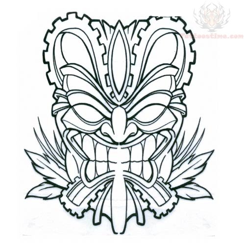 500x500 Tiki Man Tattoo Design