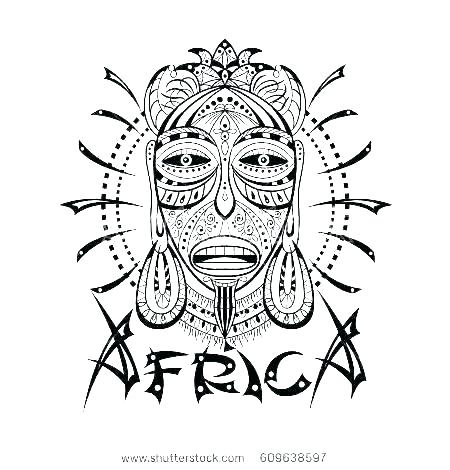 450x470 Mesmerizing Tiki Coloring Pages