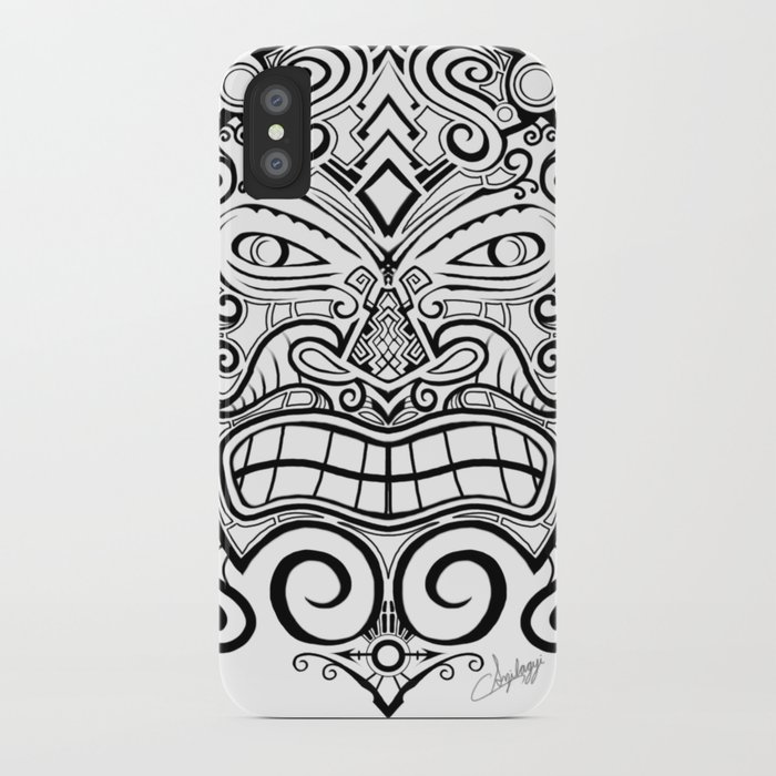 700x700 Tiki Mask Tattoo Iphone Case