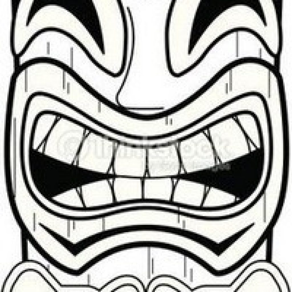 1024x1024 Tiki Mask Template