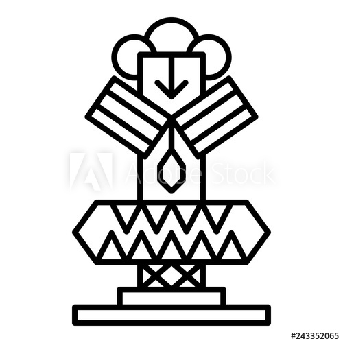 500x500 Tiki Mask Icon Outline Tiki Mask Vector Icon For Web Design