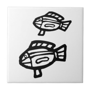 307x307 Fish Drawing Decorative Ceramic Tiles Zazzle Ca