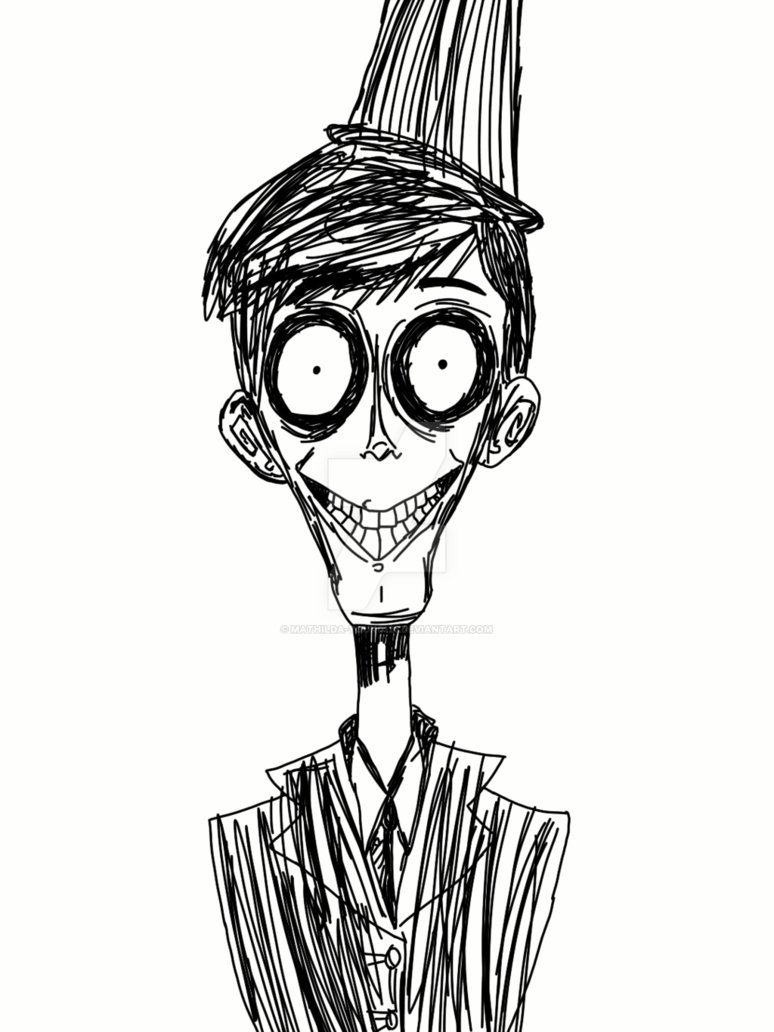 Tim Burton Characters Coloring Pages