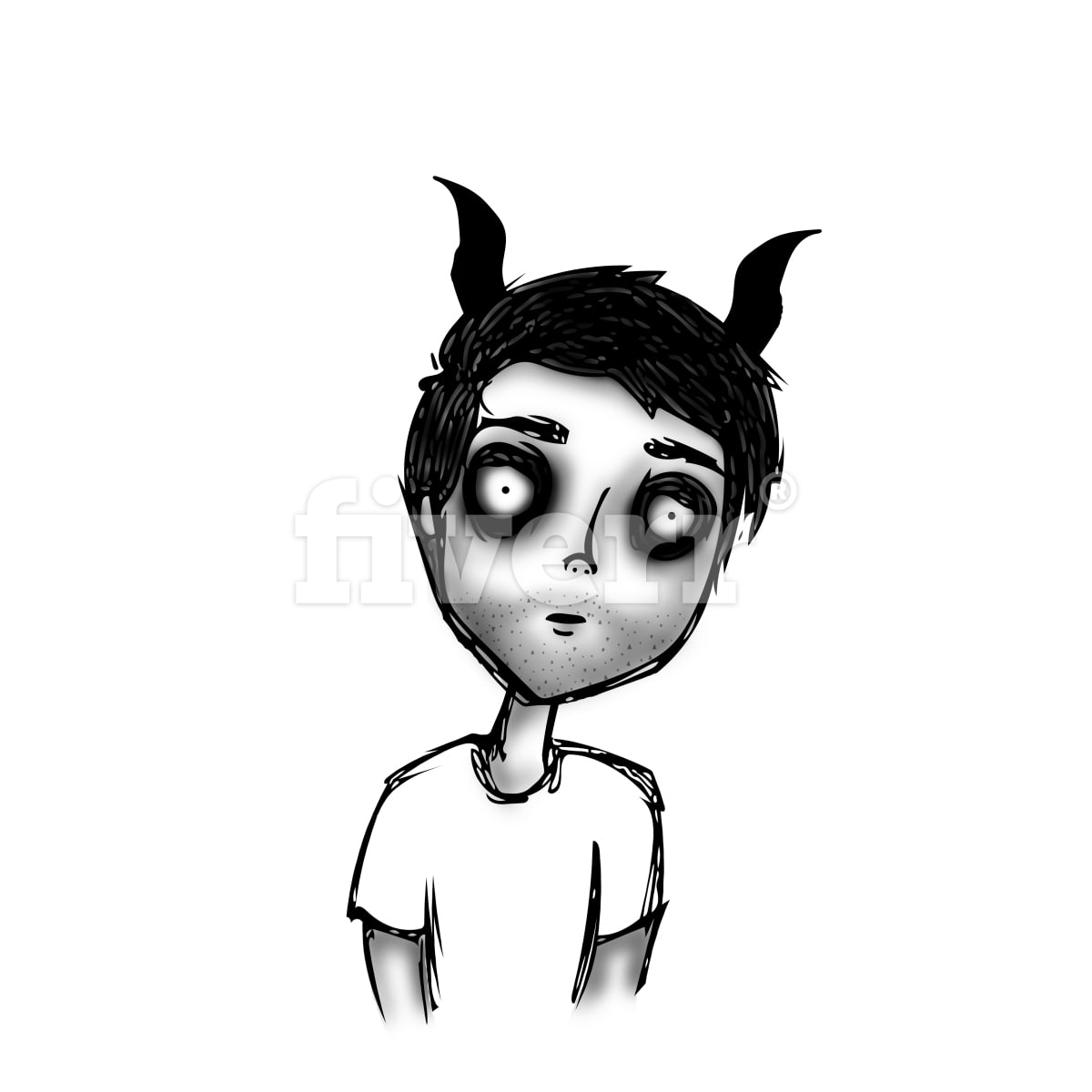 1200x1200 Create A Tim Burton Style Digital Drawing Of You