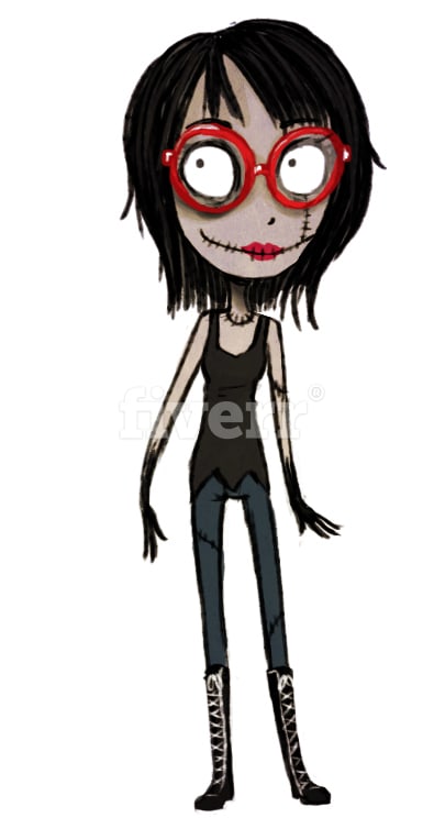 405x754 Draw You In Tim Burton Style