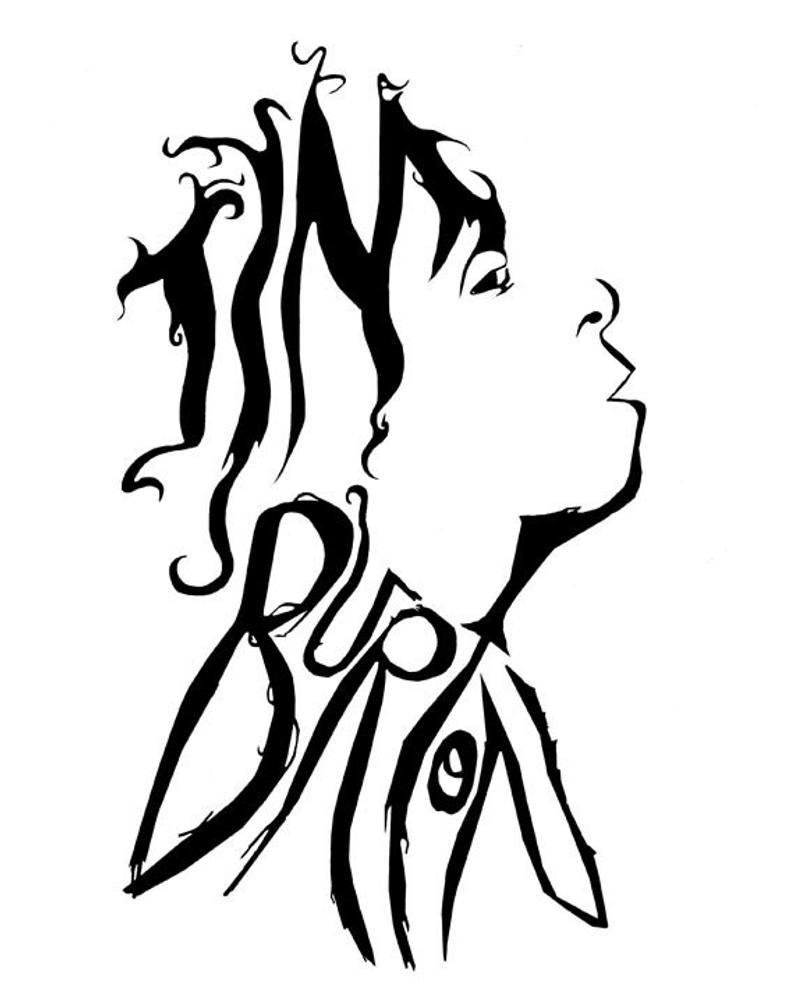 794x995 Tim Burton Typographic Print Etsy