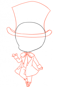 197x302 Draw Chibi Mad Hatter, Step