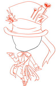 197x302 How To Draw Chibi Mad Hatter, Step
