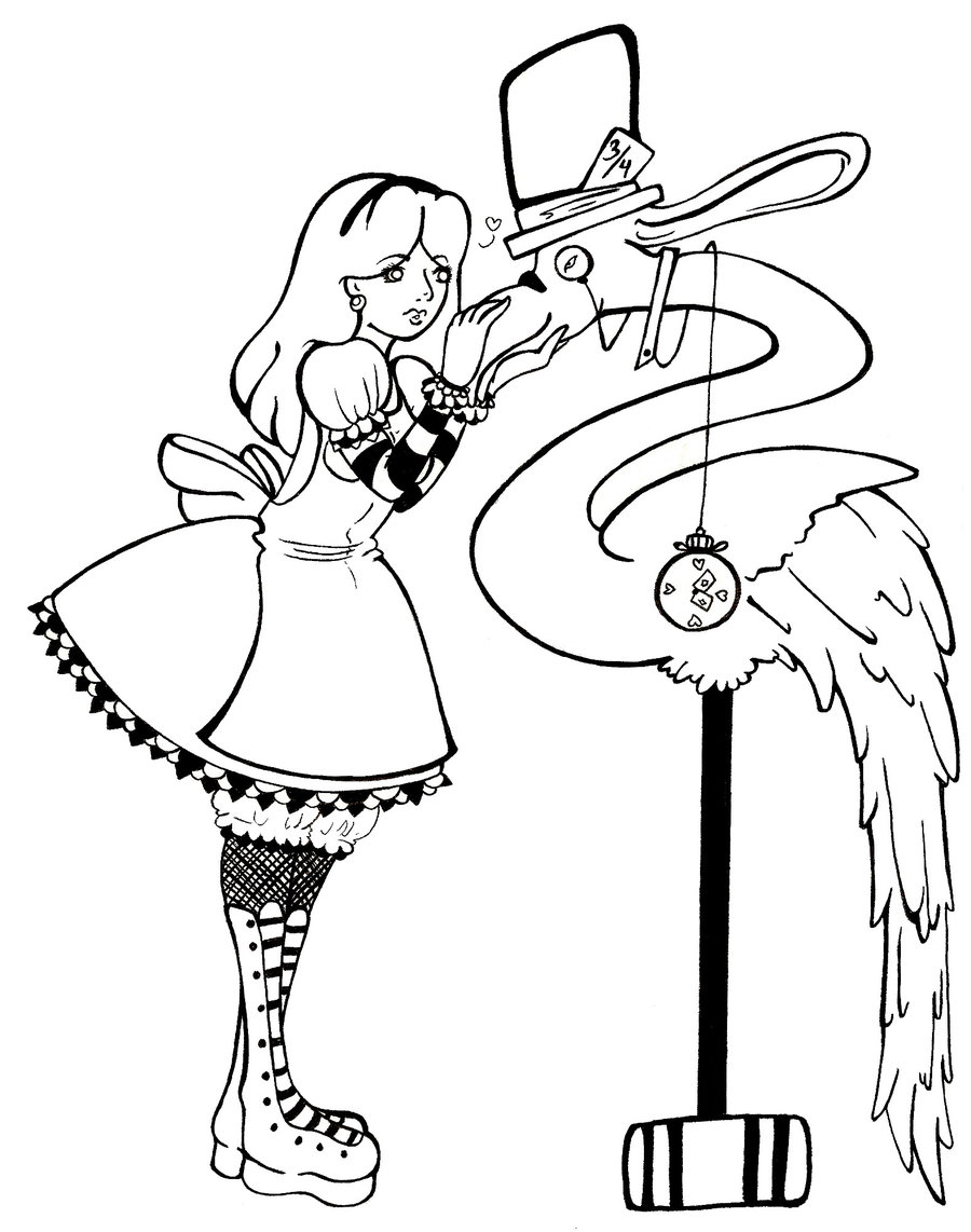 900x1142 Anime Mad Hatter Coloring Pages