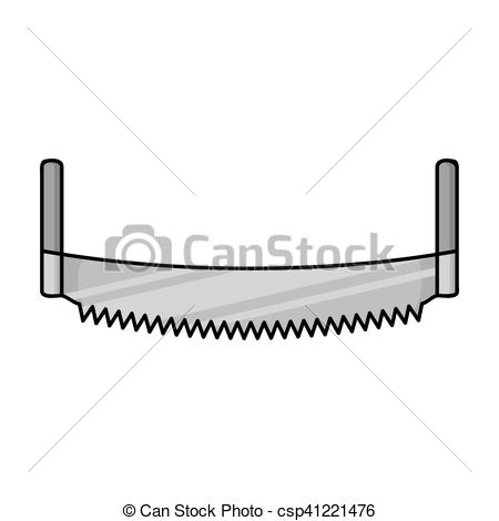 450x470 Two Man Saw Icon In Monochrome Style Isolated On White Vectors