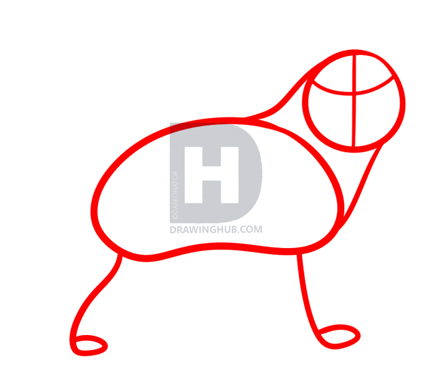 853x720 How To Draw A Gray Wolf, Timber Wolf, Step