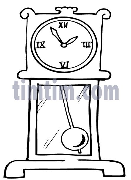444x610 Free Drawing Of Grandfather Clock From The Category Home