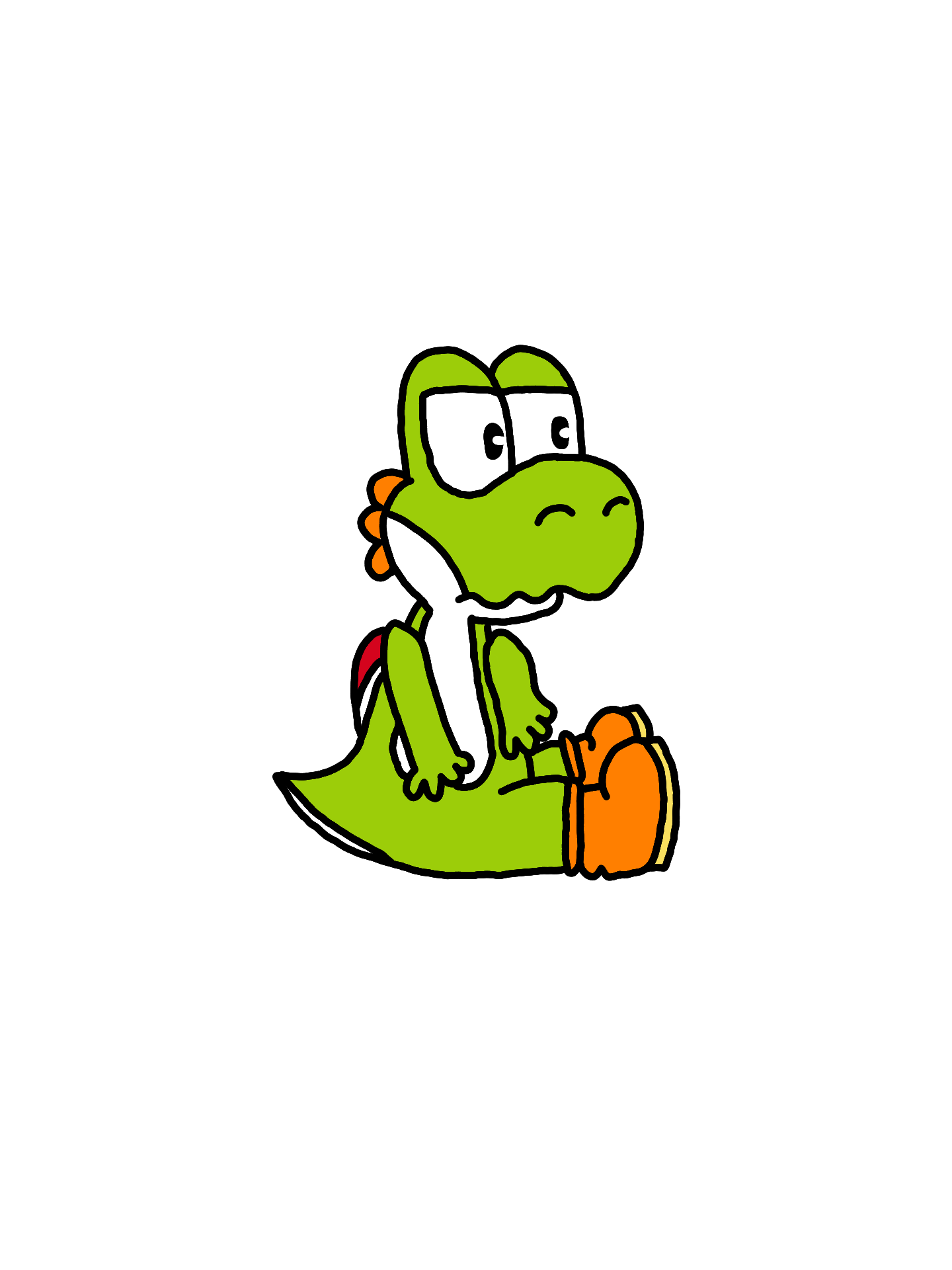 1440x1920 My First Time Drawing A Tiny Yoshi, Please Don't Hesitate To Let