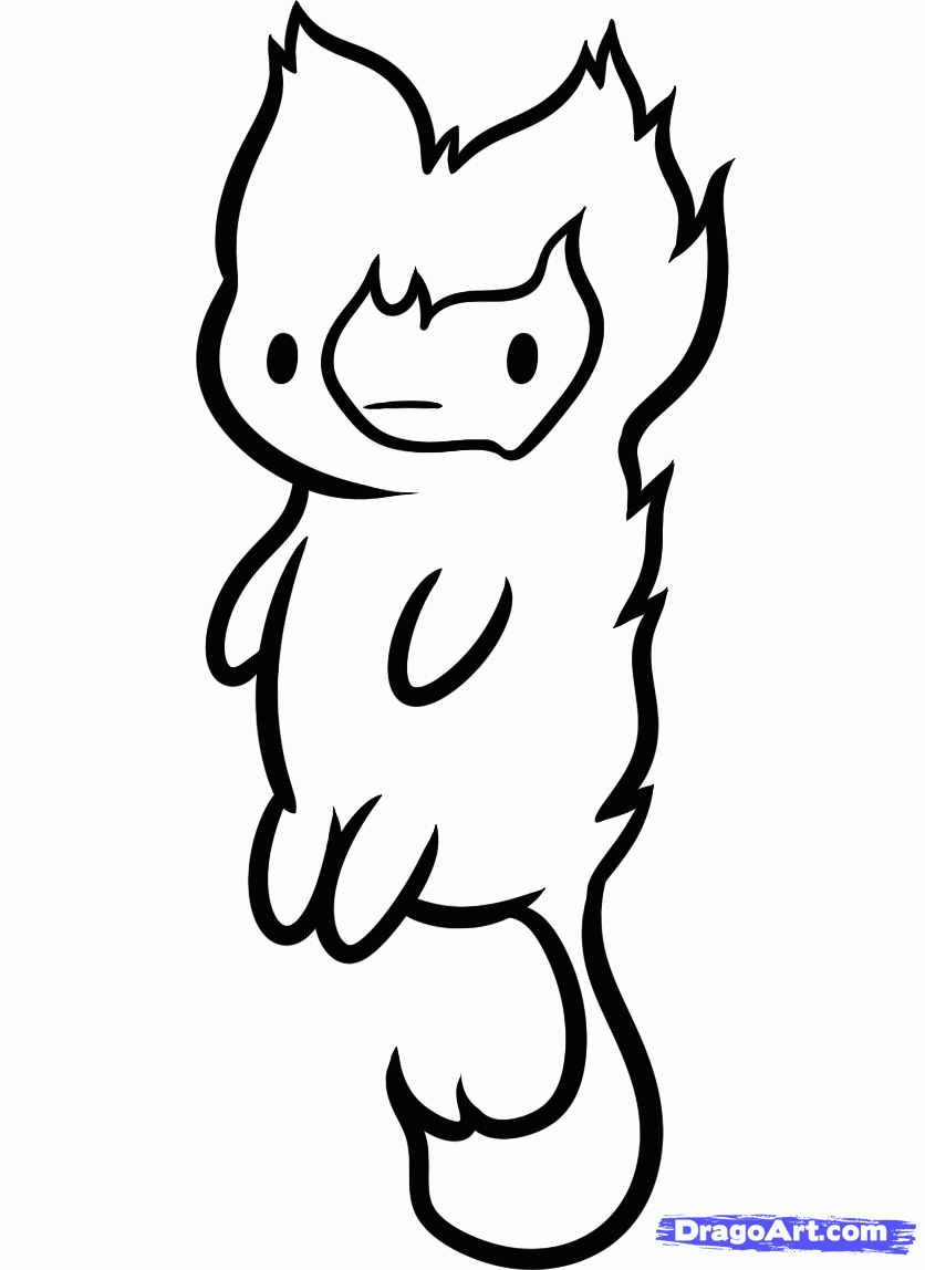 836x1148 Draw Flambo, Flambo From Adventure Time, Step