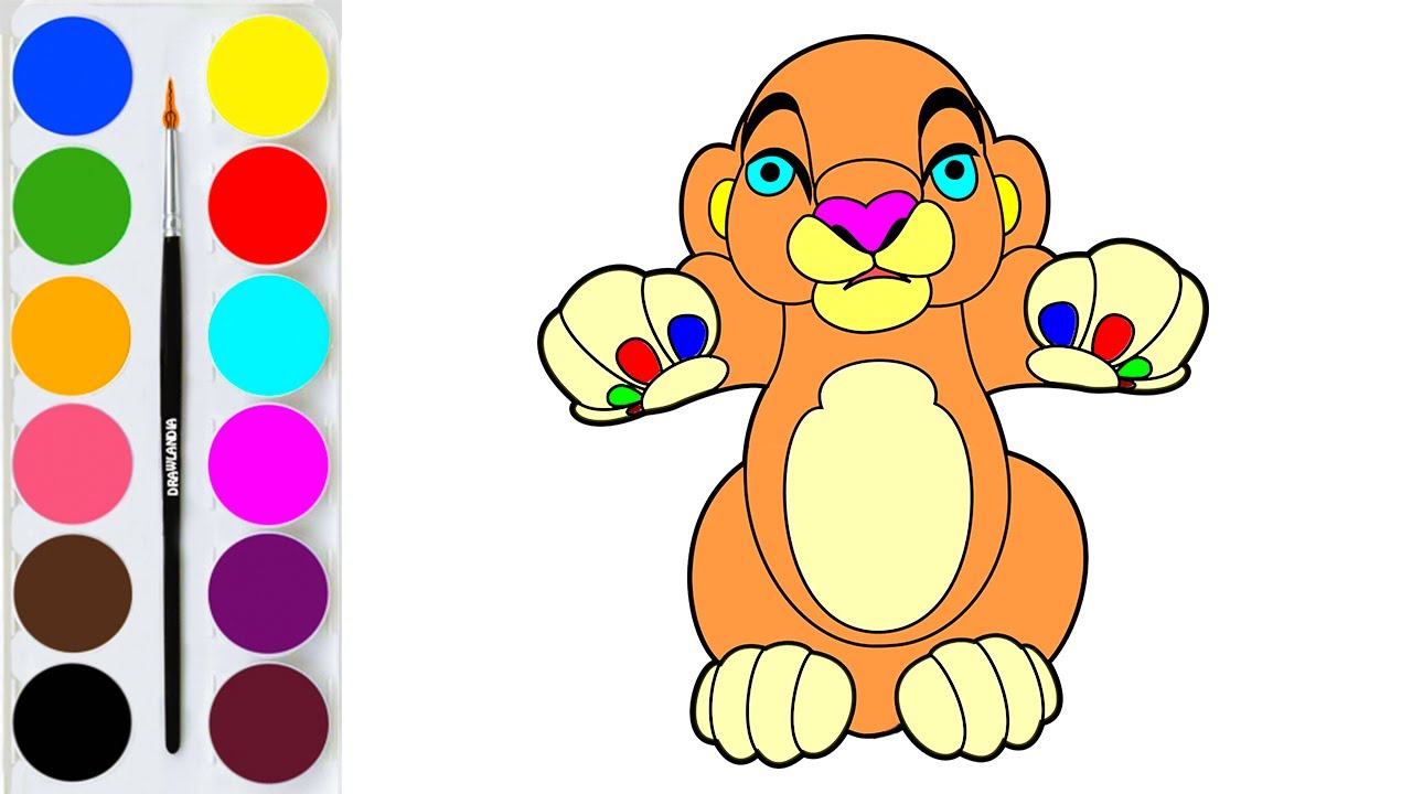 1280x720 how to draw the lion king baby simba character timon pumbaa