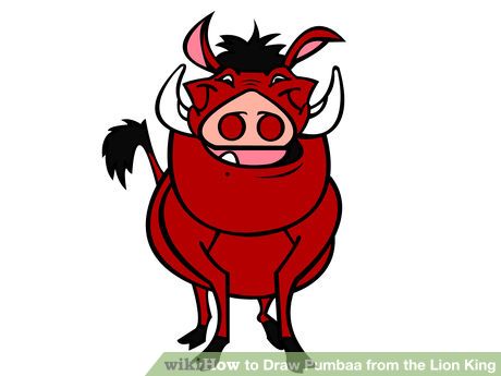 460x345 Draw Pumbaa From The Lion King Painted Stones Disney Dessin