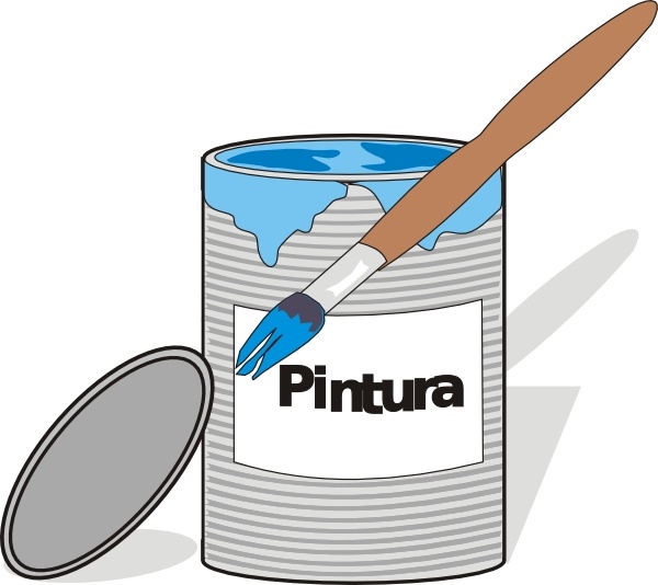 600x534 Aidiagre Paint Tin Can And Brush Clip Art Free Vector In Open