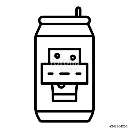 500x500 Beer Tin Can Icon Outline Beer Tin Can Vector Icon For Web Design