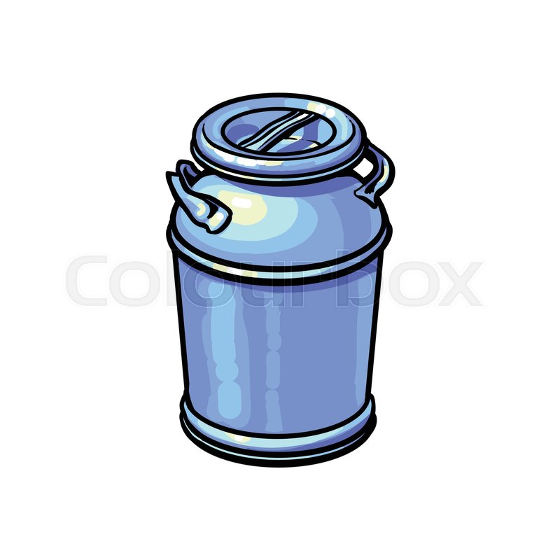 800x800 Big Closed Industrial Aluminum Milk Stock Vector Colourbox
