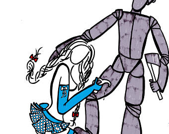 340x270 Tin Man Drawing Etsy